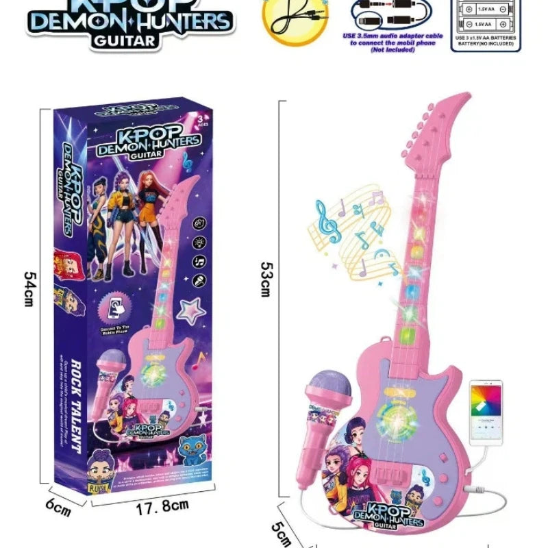 5350a Toys Witch Hunters Microphone With Adjustable Stand Led Lights Support Mp3 Playback Karaoke Singing Music Performance Gift