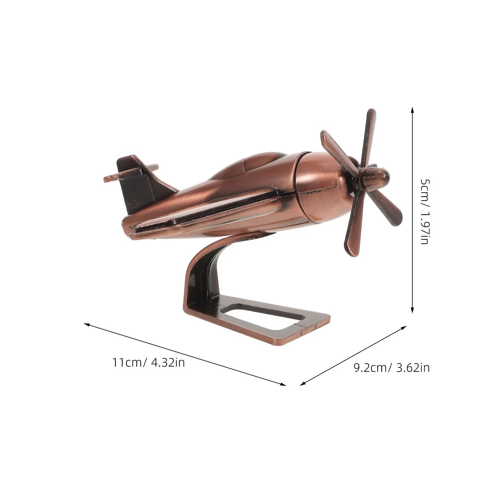 Mini Retro Diecast Propeller Airplane Decorative Metal Plane for Boys Birthday Party Favor Home Office