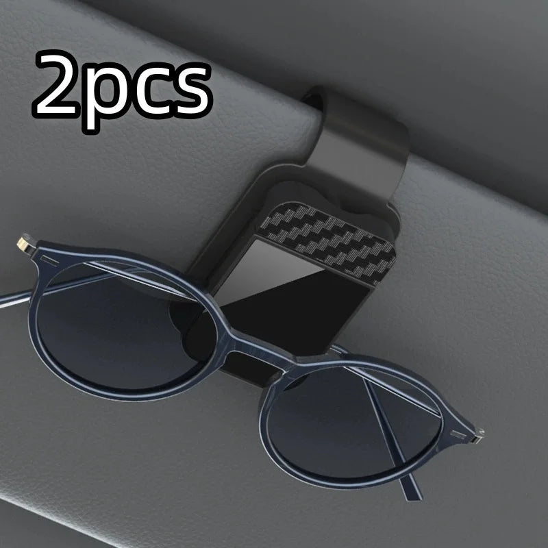 Car Interior Accessories Car Sunglasses Clip Sun Visor Glasses Holder Card Ticket Holder Stable Storage Clips Eyeglasses Hanger
