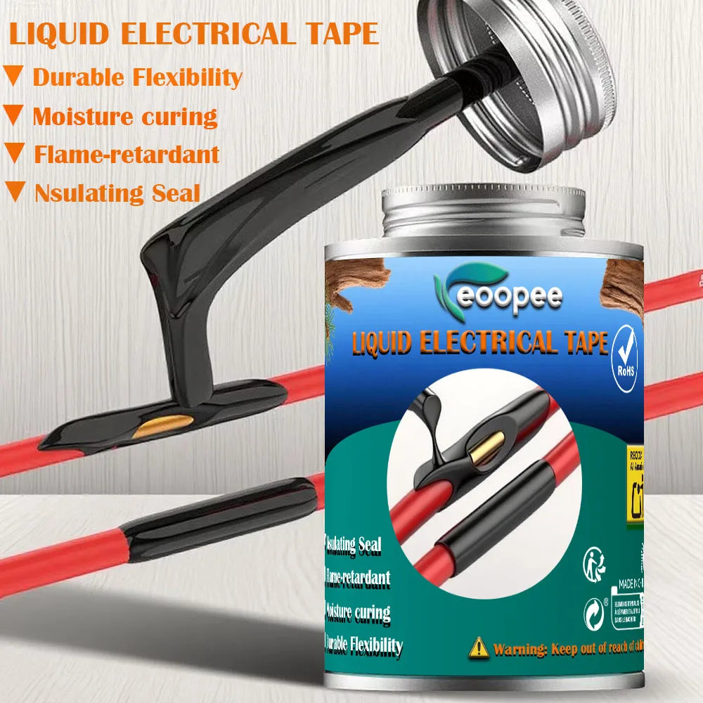 Liquid Electrical Tape Waterproof – ,Quick Drying Sealant for Wires Cables, Home Use Fix Line Adhesive