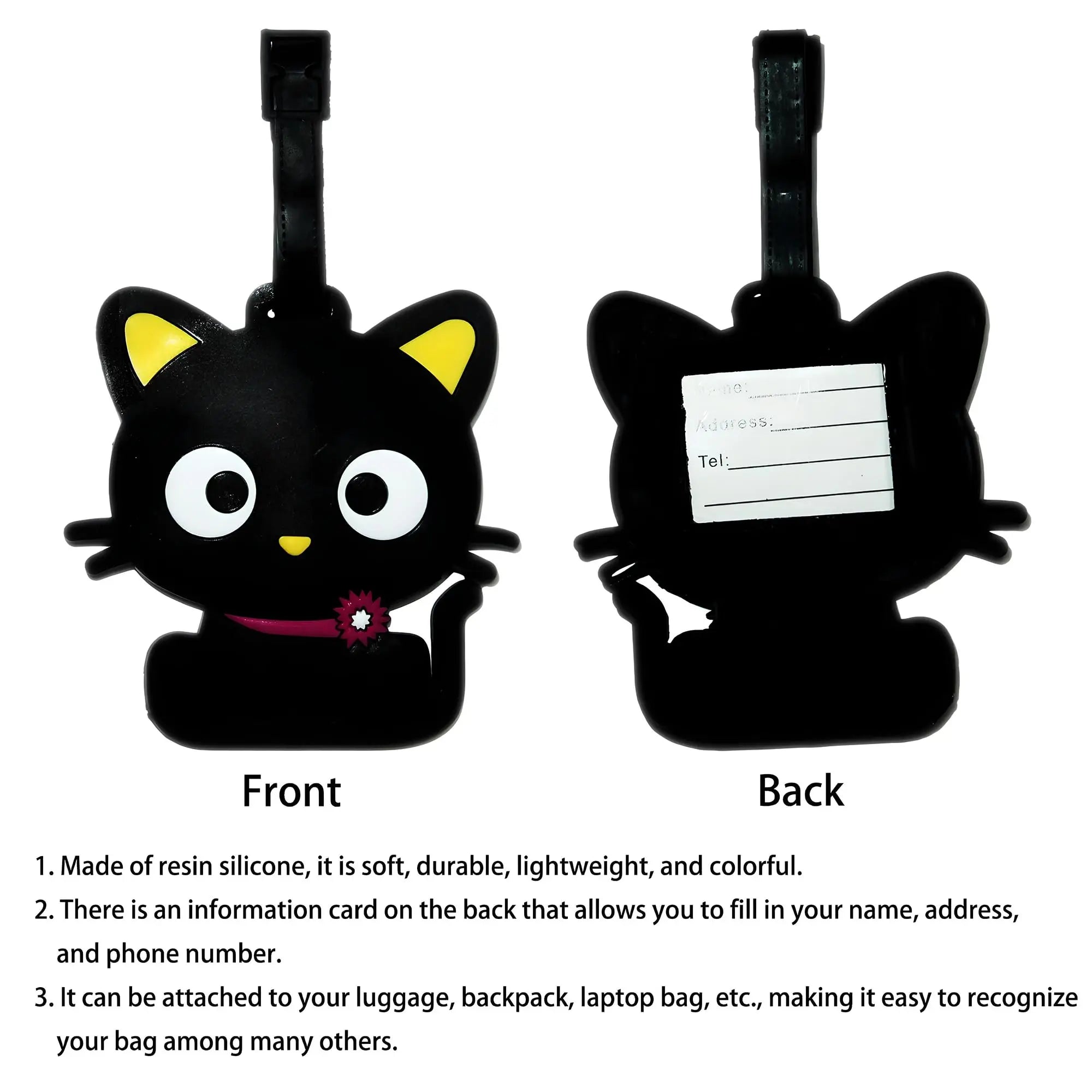 Cute Animal Luggage Tag Travel Cat Dog Poop Dinosaur Suitcase ID Addres Holder Baggage Boarding Tags Portable Label