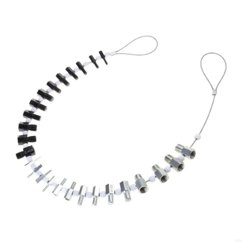 26Pcs Nut and Bolt Thread Checker Set Inch and Metric Size Precise Thread Checker Lightweight Universal Thread Measuring Tools