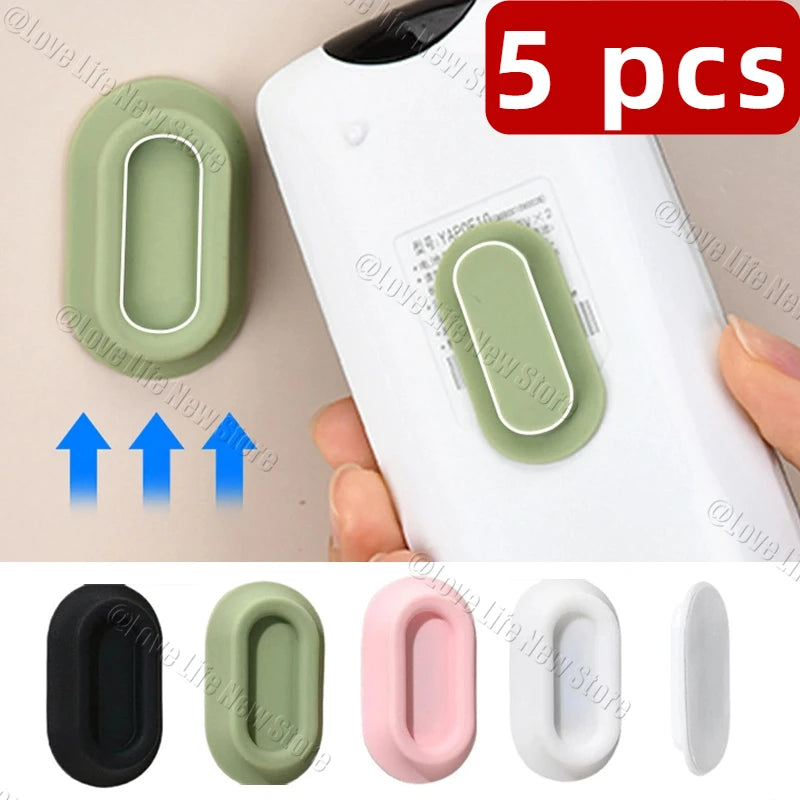 5pcs Magnetic Remote Control Holder Strong Self-Adhesive Wall Mount Bracket TV Conditioner Remotes Universal Household Organizer