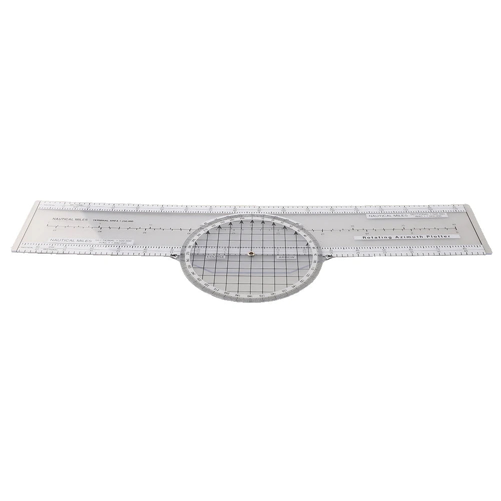 1pc Plotter Aviation Slide Ruler Aerial Plotter Azimuth Rotation Slide Ruler Navigation Engineering Ruler Flight Computer
