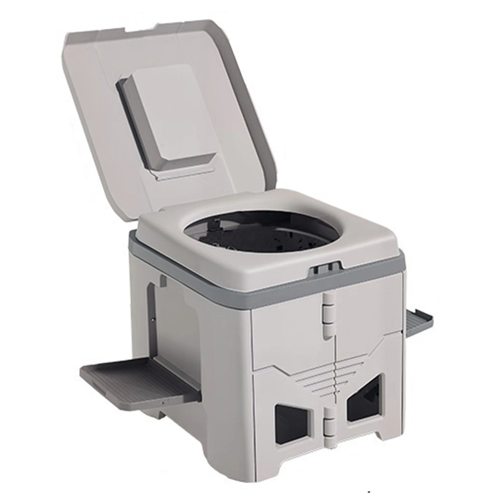 Portable Folding Toilet for Car Hiking Emergency Camping Toilet Stool Odor-proof Outdoor Mobile Toilet with Lid Travel Potty