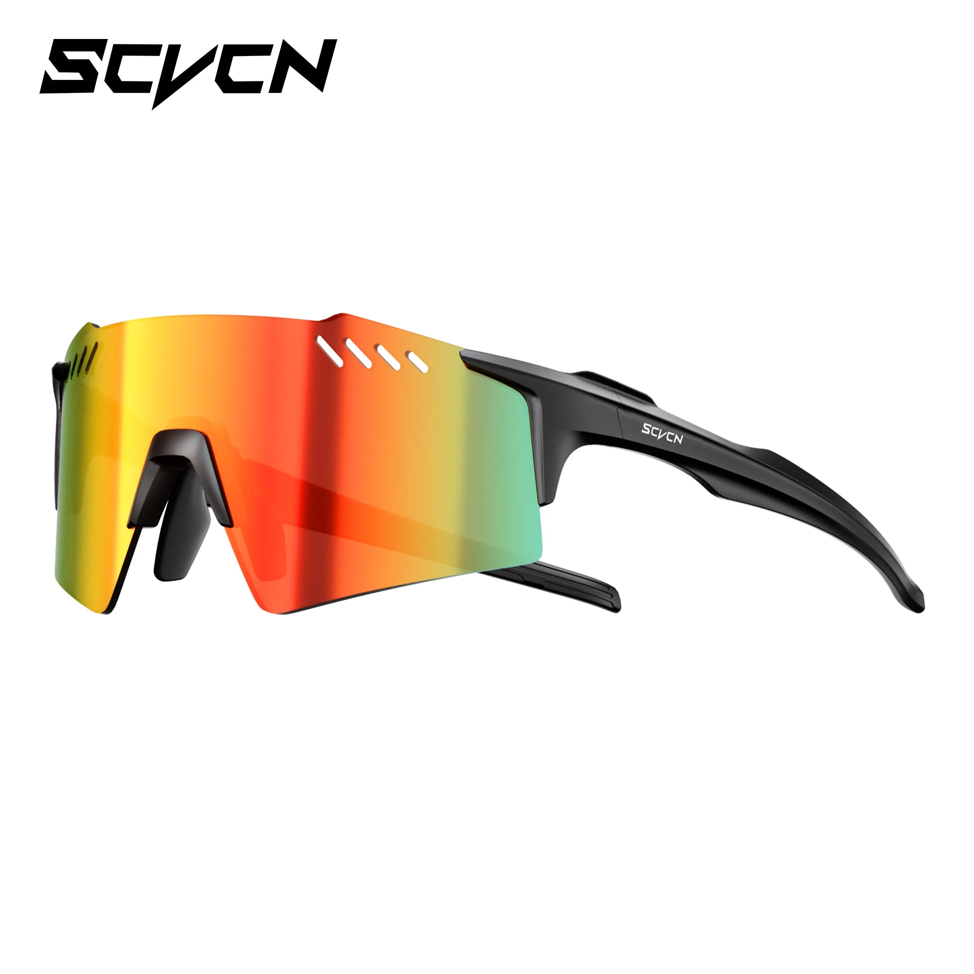 SCVCN Hiking Eyewear Fashion Rimless Cycling Glasss Outdoor Sports Running Drving Sunglasses for Men Goggles Mtb Bicycle 1 Lens