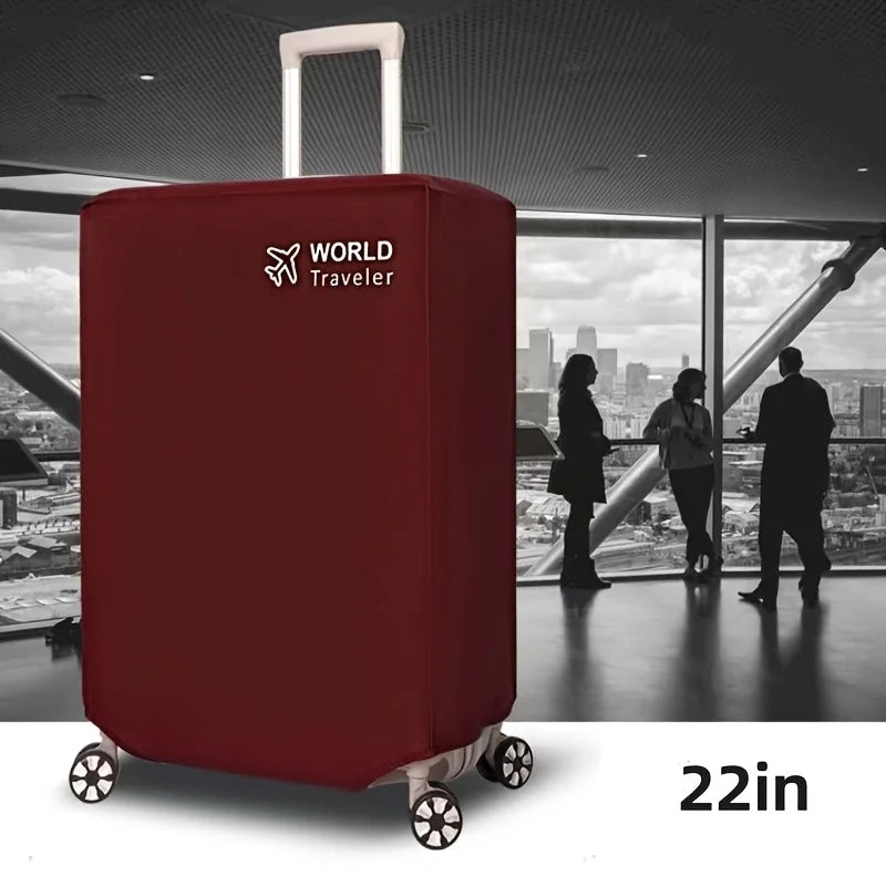 1pc durable luggage dust cover for world travelers - elastic and scratch resistant luggage protection cover, suitable for 18-32