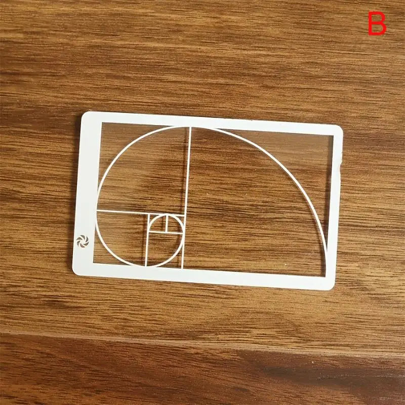 Hot！1/3Pcs Viewfinders Fibonacci Composition View Finder Golden Ratio Photo Viewing Positioning Ruler Viewer Positioning Ruler