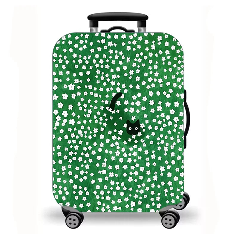 Luggage Cover, Cute Cat Print Stretch Suitcase Protector for Travel, 16 Styles Oil Painting Cat Design