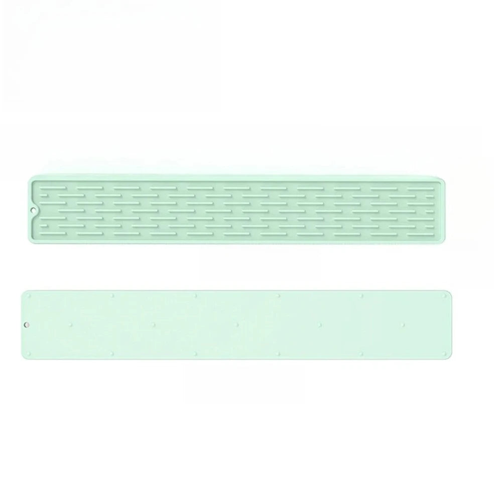 1Pcs Silicone Faucet Mat Drip Protection Pads Kitchen Sink Narrow Nonslip Tray Sink Drain Pad Waterproof Home Bathroom Gadget