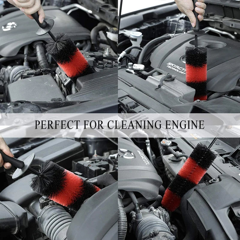 Car Wheel Wash Brush Plastic Handle Vehicle Big Brush for Car Wheel Rim Cleaning Tyre Tire Washing Brushes Tool Auto Accessories