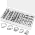 40PCS hose clamp set 1/4 "– 1-1/8" stainless steel worm gear hose clamp for pipes, intercoolers, pipes, pipes and fuel pipes
