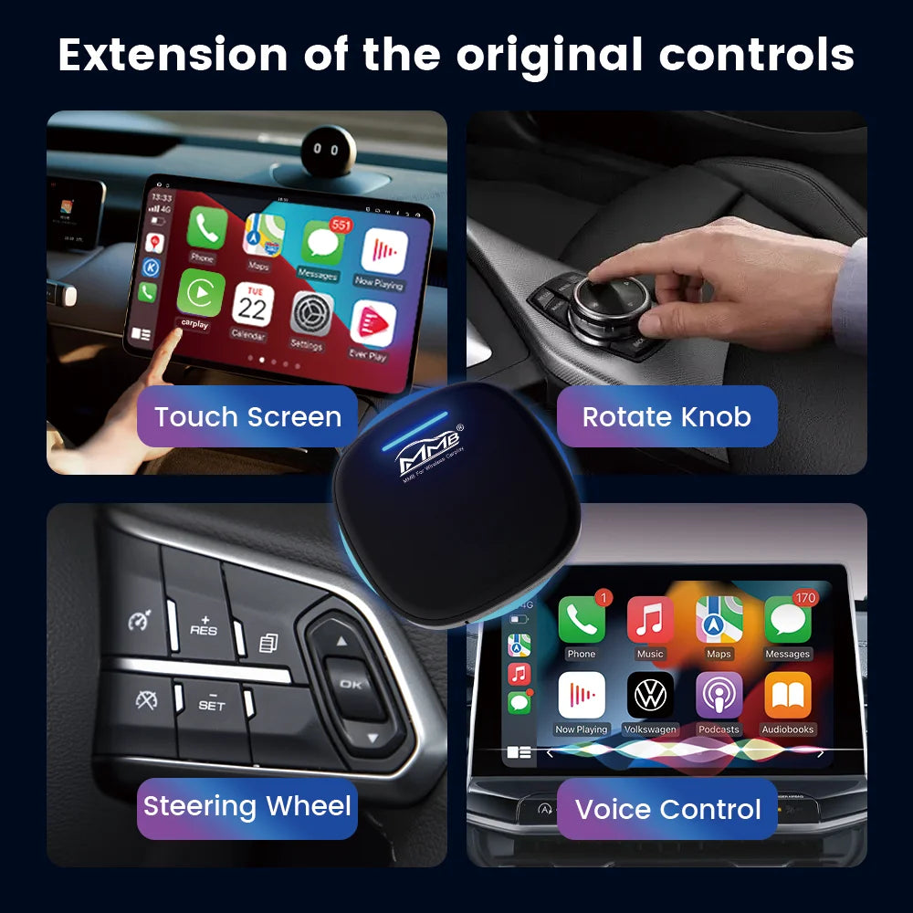 MMB Max Android13 Wireless CarPlay AI Box Wireless Android Auto QCM6125 8-Cores BT5.2 GPS for BYD Seallion DENZA D9 Polestar 4
