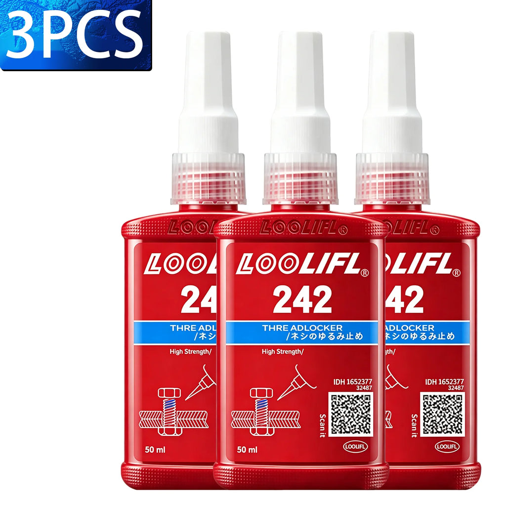 242 272 50mlThreadLocker Screw Glue Quickly Cured Thread Locking Agent Anaerobic Adhesive Corrosion-Resistant Anti-LooseningGlue