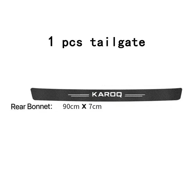 Car Carbon Door Sill Scuff Covers Black Door Panel Guards Protector Anti Scratch Sticker Tape For Skoda Karoq Car Accessorie