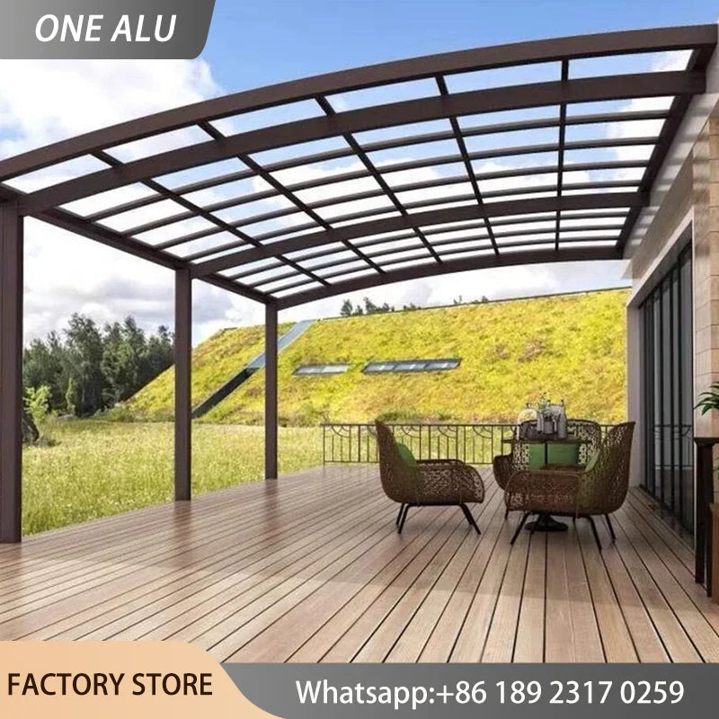 Clear Polycarbonate Awning Door Window Canopy Rain Cover Sunshade UV Protection Outdoor Entrance Porch Shelter Modern