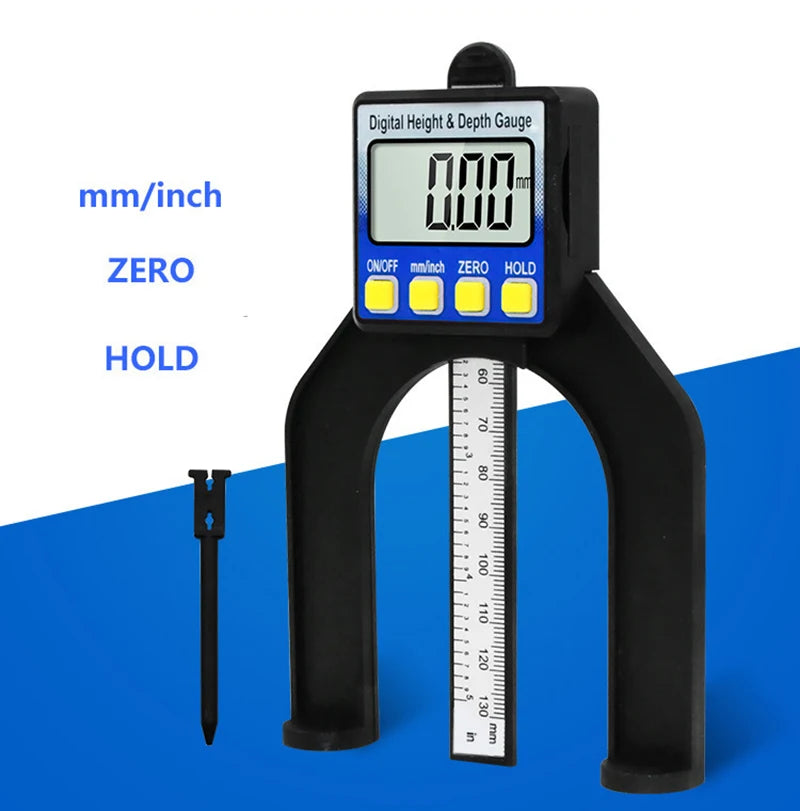 0-80mm Digital Height & Depth Gauge LCD Height Gauges Calipers With Magnetic Feet For Router Tables Woodworking Measuring Tools