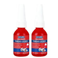 50ml Blue and red threaded locks, medium-strength threaded locks, nut, bolt, fastener, and metal threaded locks, oxygen-free curing screw adhesive to prevent loosening (blue and red)