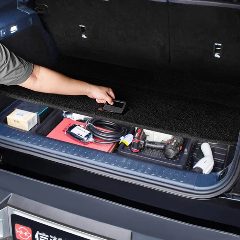 For Equation Leopard 5 DENZA B5 2024 2025 trunk storage box multi-function lower storage trunk storage hidden car accessories