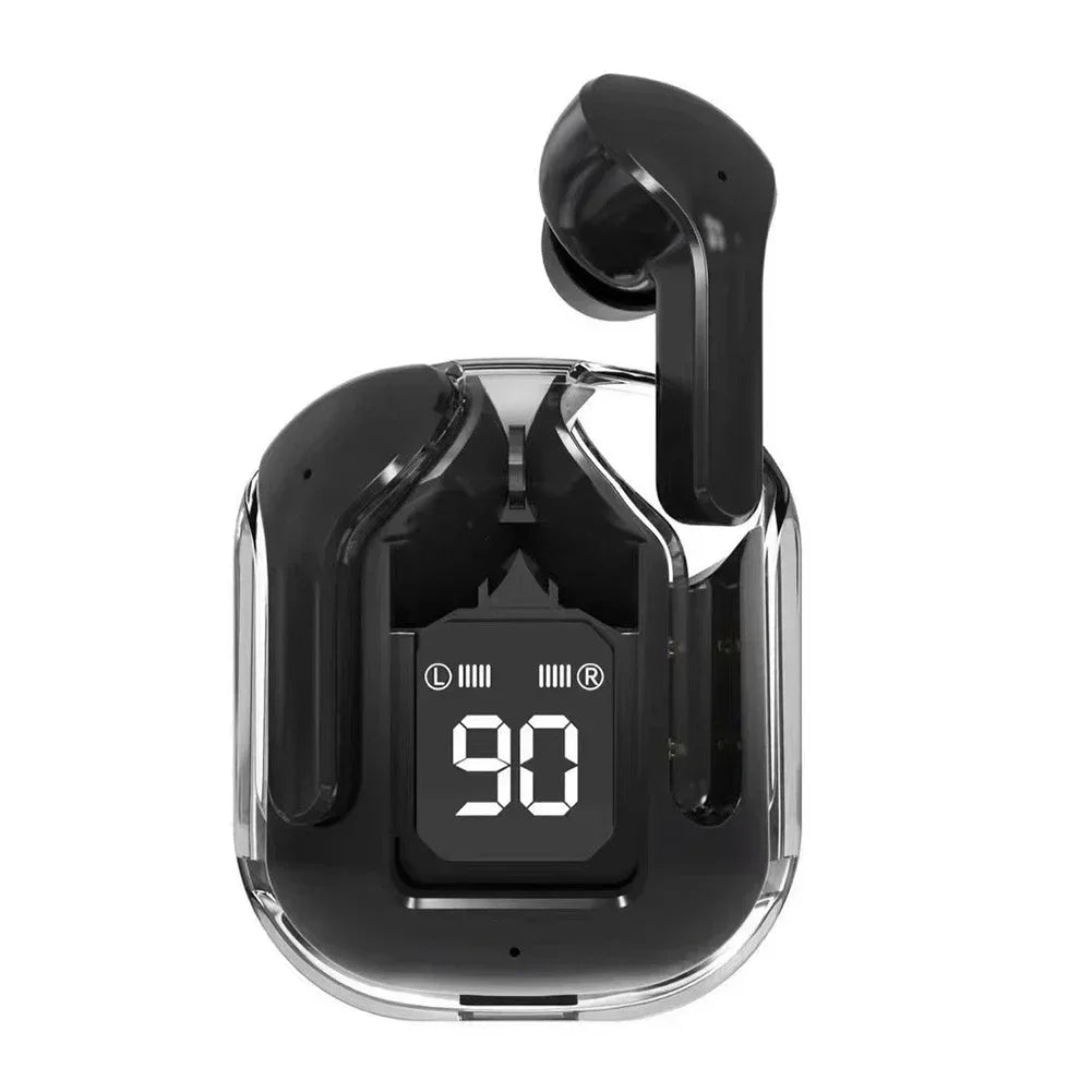 Original T2 TWS Wireless BT Headphones Earphones Transparent Mini Headset HIFI LED Power Digital Display Stereo Sound Earbuds