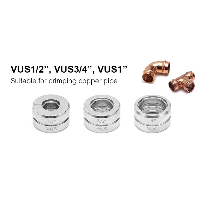 Kinds of Hydraulic Pipe Crimping Moulds TH, U Pipe Dies for Pex Fittings and V, M, VAU, VUS Pipe Dies for Copper Fittings