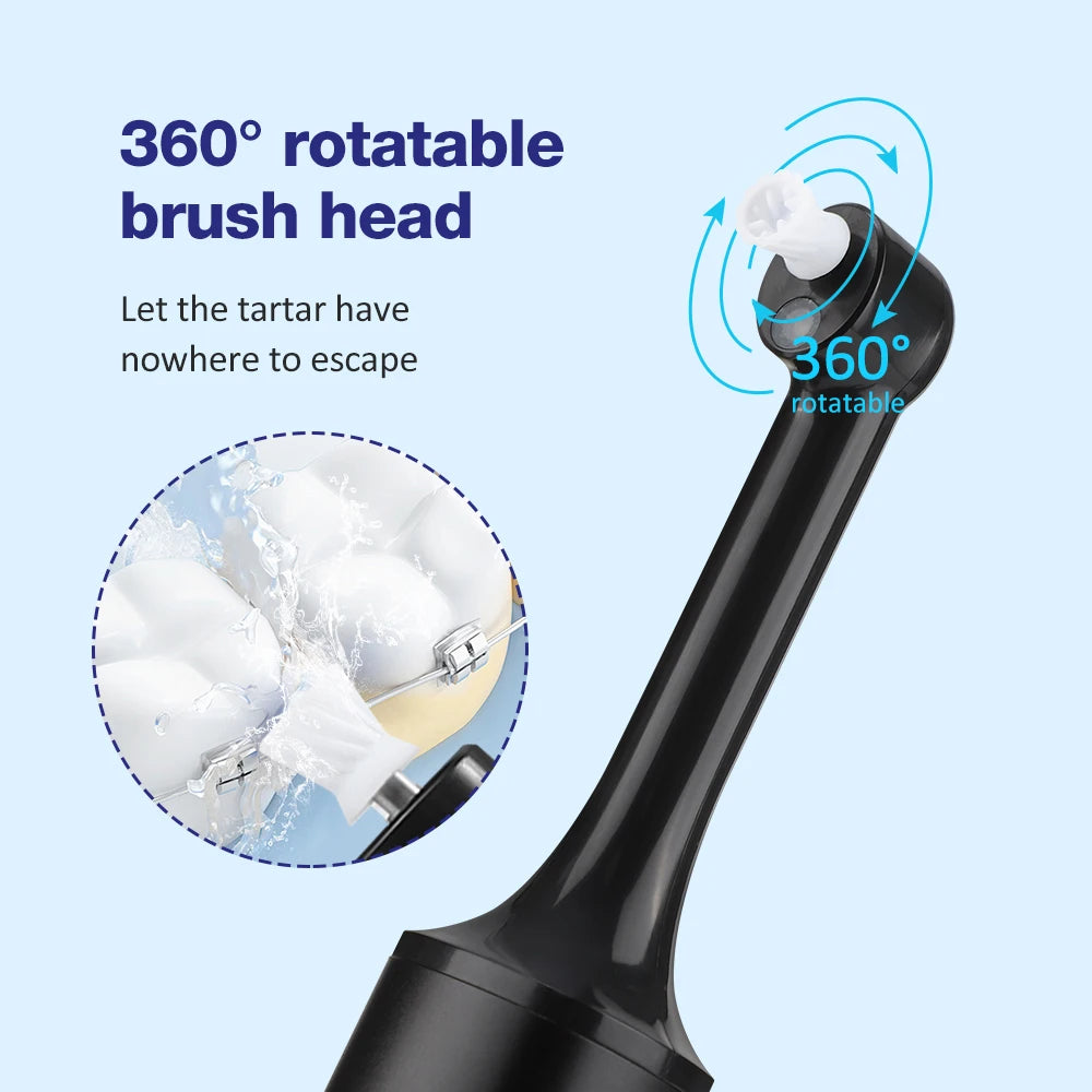 Electric Tooth Polisher Rotatable Toothbrush Dental Scaler Plaque Tartar Remover Dental Stone Cleaner Teeth Whitener