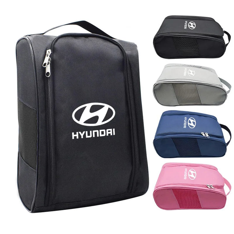 Car Sneaker Storage Bag Travel Outing Shoes Storage Zipper Style For Hyundai Tucson IX35 I30 I20 Kona Coupe Veloster I40 Getz