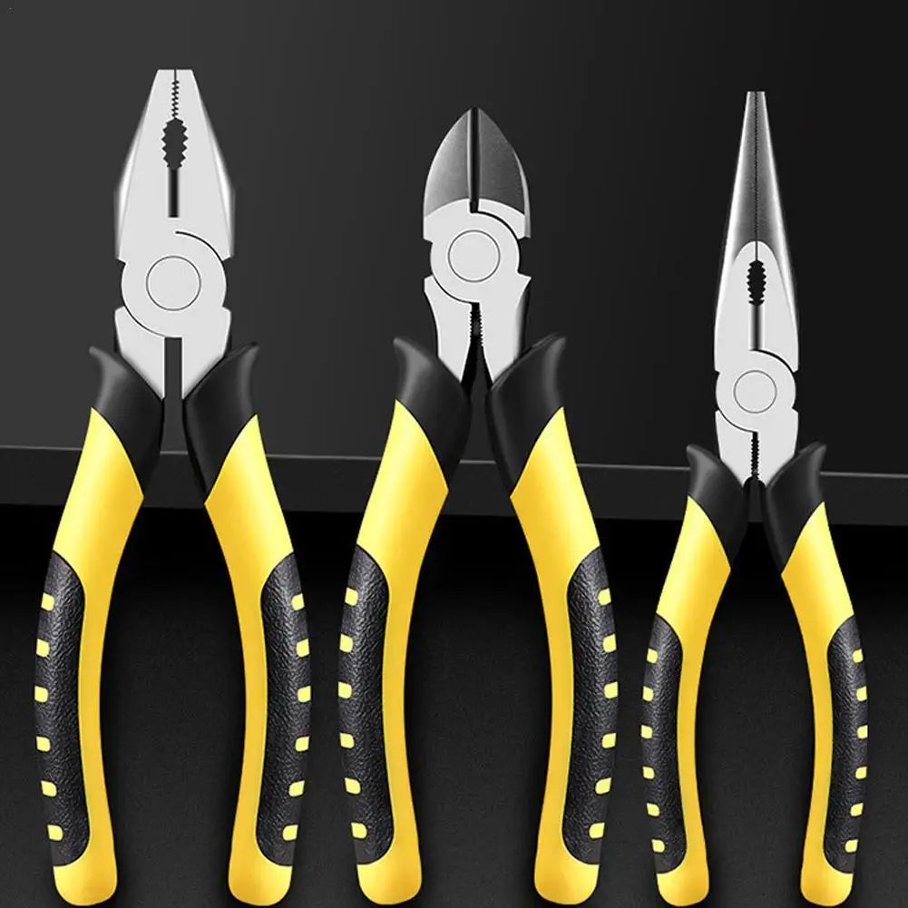 6 Inch Pliers Set Wire Pliers Sharp Nose Pliers Needle Nose Pliers Diagonal Nose Pliers Professional Hand Tools Set