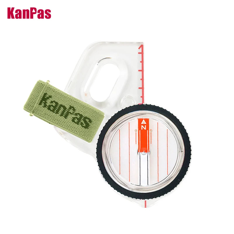 KANPAS Elite Competition Orienteering Thumb Compass with Protection Ring, Liquid Filled Strong Magnet Compass W. Luminous Dots