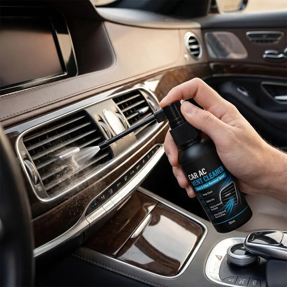Car AC Vent Cleaner Spray Deep Dust Odor Removal Quick Dry Long Nozzle Air Conditioner Vent Cleaning Agent Auto Interior Care