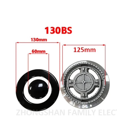 heavy 3mm thick stove parts 130mm big burner with high temperature resist aluminum base seat