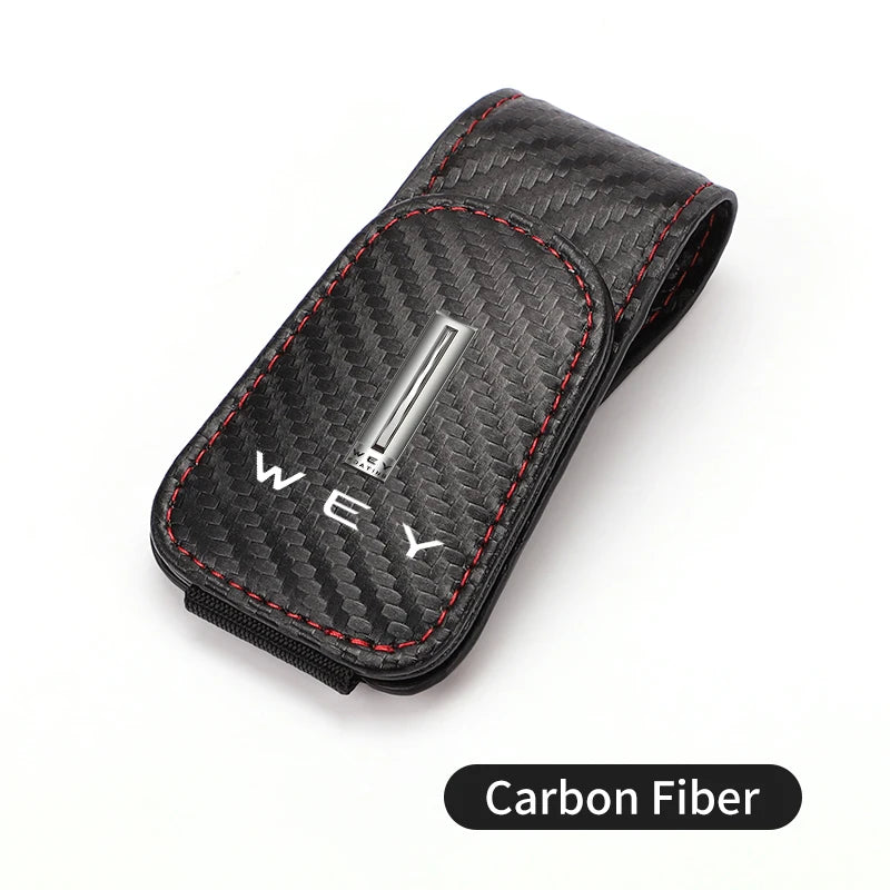 For WEY Car Visor Glasses Clip Leather Hidden Card Slot Organizer Tank 300 VV6 VV5 VV7 GT Mocha Splash Guard Mudguards