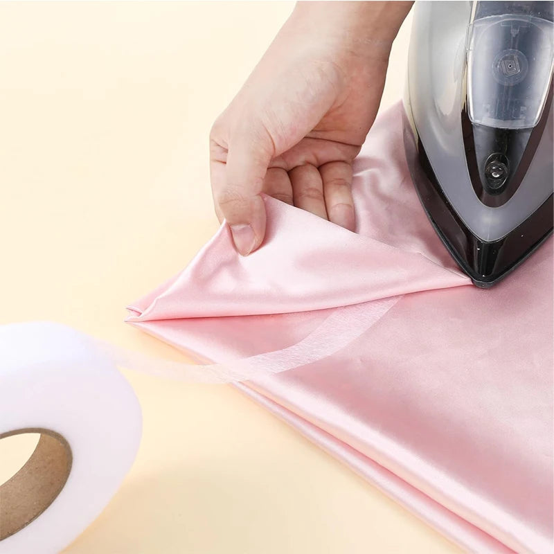 64M Hemming Tape Fabric Adhesive Hem Iron on No-Sew Hemming Tape For Pants Curtains & Drapes Durable Fabric Tape Sewing Tools