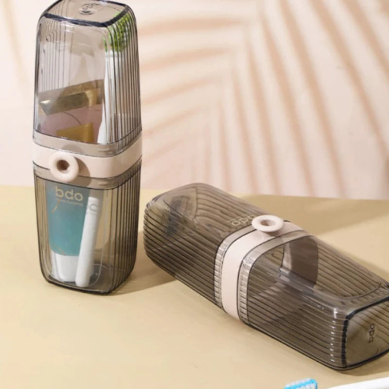 Portable Soap Holder Toothbrush Case Durable Plastic Travel Essentials, Easy-Clean Gym & Bathroom Accessories