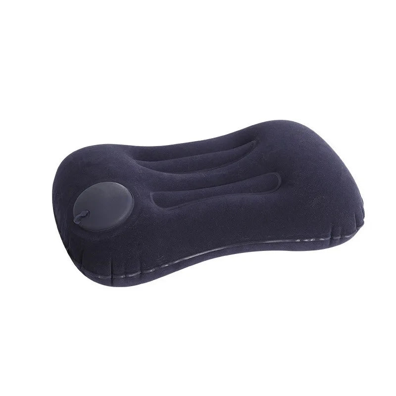 1PC Inflatable Pillow Press Type Bed Pillows Car Lumbar Pillow Suitable For Neck Waist Support Camping Home Office Supplies