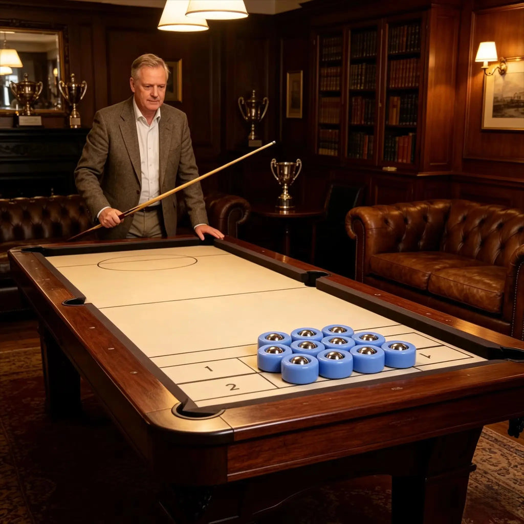 Mini Tabletop Shuffleboard Game Set Portable Family Board Game