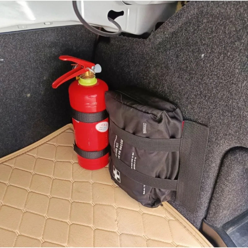 2pcs 38cm Car Trunk Debris Fixing Elastic Band Velcro Strap Storage Mesh Bag Stick Firmly  Luggage Practical Cn