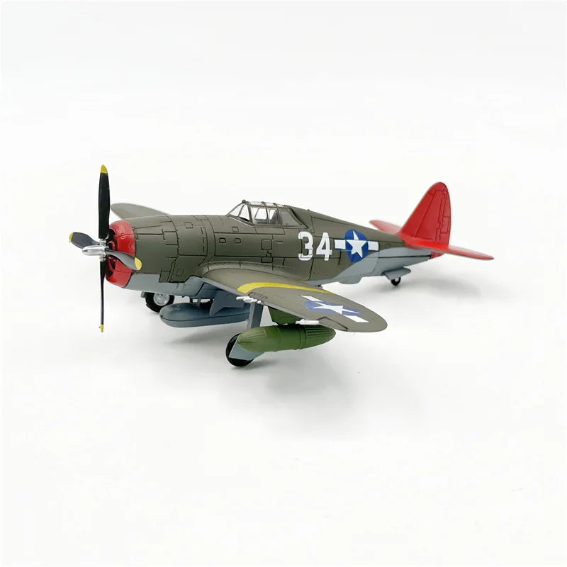1/72 Scale U.S. P47D Thunderbolt Fighter Bomber P47 Red Tails Squadron Finished Diecast Metal Plane Aircraft Military Model Gift