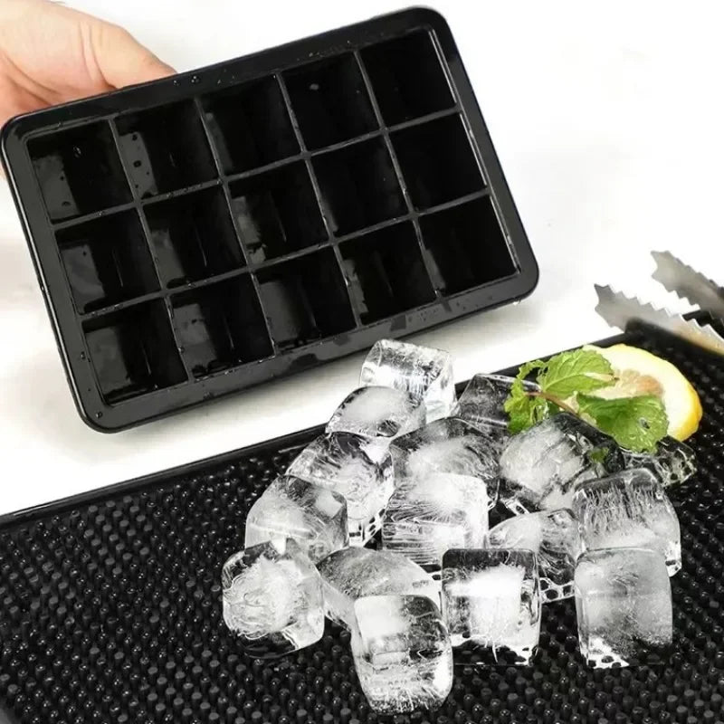 4/6/8/15 Grid Big Ice Tray Mold Giant Jumbo Large Food Grade Silicone Ice Cube Square Tray Mold DIY Ice Maker Ice Cube Tray