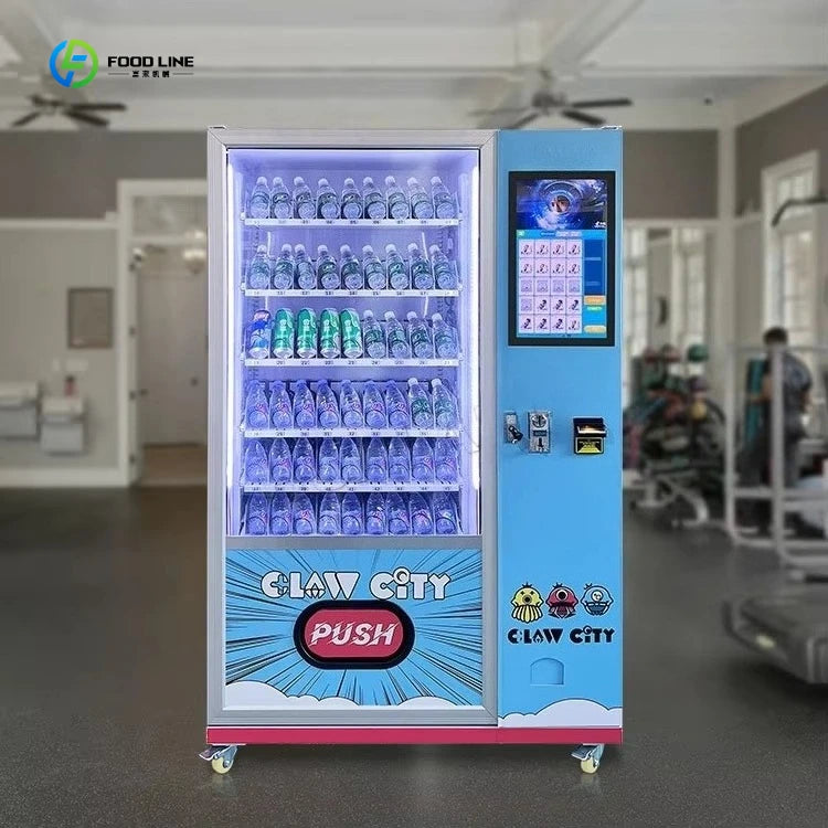 Indoor Outdoor Commercial Water Bottle Vending Equipment Coin/cash/card Payment Vending Machine for Snacks and Drinks Customized