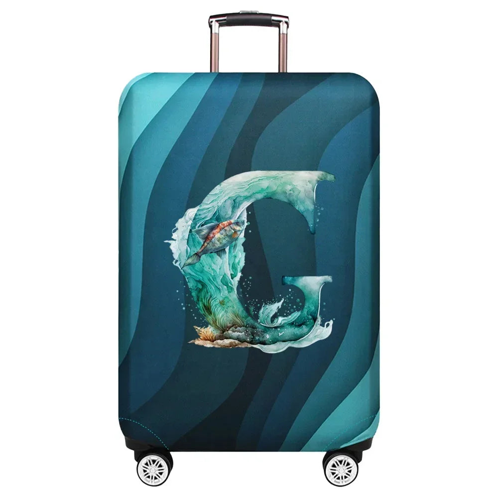 Elastic Fish Letter Series Luggage Protective Cover Suitable for 18-32 Inch Bag Suitcase Covers Trolley Cover Travel Accessories