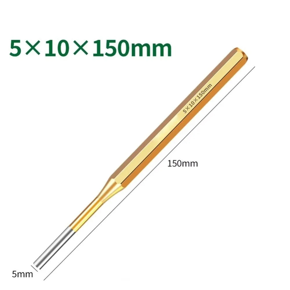 1pcs 2/3/4/5/6/8/10mm Brass Punch Remover Heavy Duty Chisel Roll Pin PunchTool 150mm For Machinery Maintenance Cone Punch