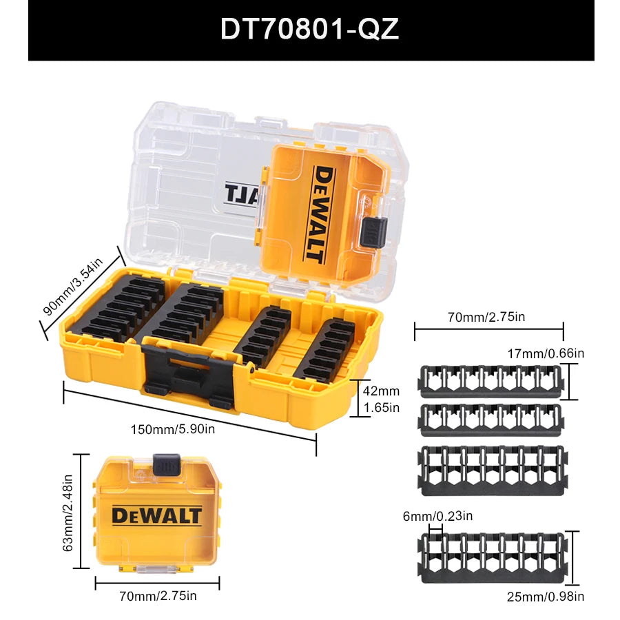 DEWALT Original Medium Tough Case Bulk Tool Box Set 2PCS 15x9x4.2mm DT70801-QZ