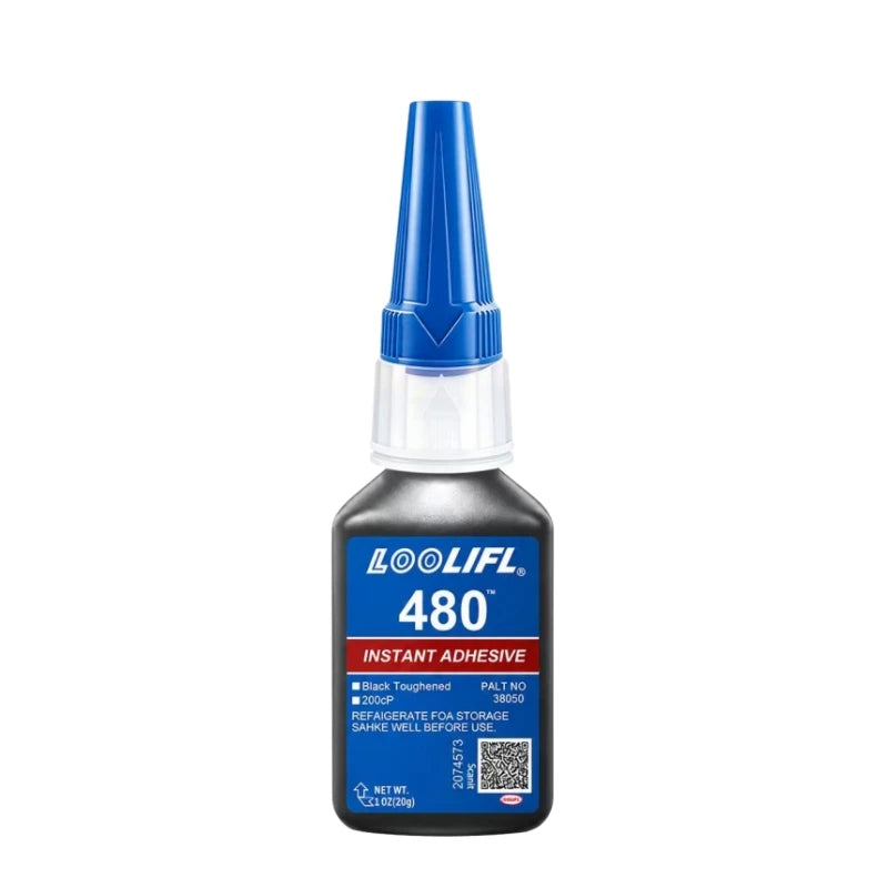 2 Bottles LOOLIFL 480 Rubber Repair Glue, Instant Strong Adhesive for Tire, Rubber, Plastic, Leather, Shoe and Auto Seal Repair