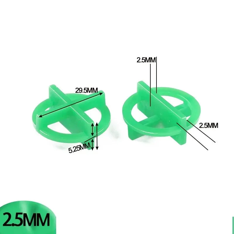 100PCS Double Size Tile Spacers Clips Wedge Ceramic Leveling System For Floor Wall Tile Gap Leveling System Construction Tools