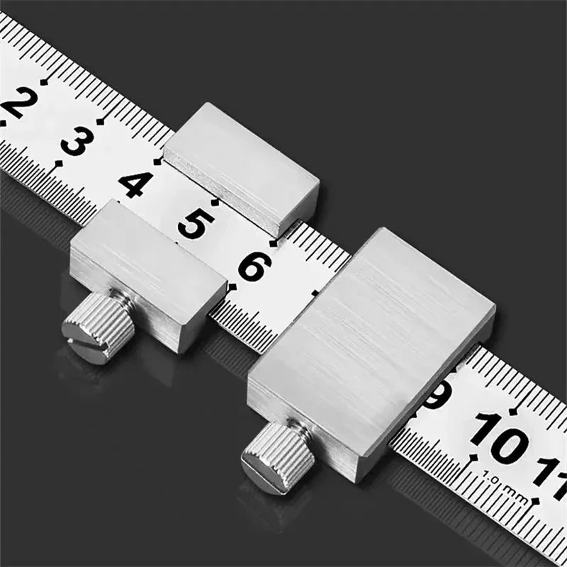 15/20/30/40cm Woodworking Dedicated Steel Rule Limiter Stop Block Adjustable Stainless Steel Position Locator Precise Measuring