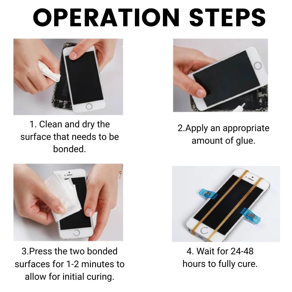 Black T7000 Anti-Vibration Phone Repair Electronic Component Contact Adhesive T-7000 Battery Back Glass High Strength Soft Glue