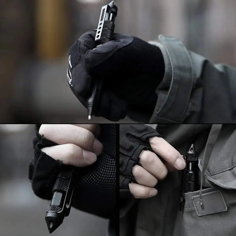 Tactical Pen Aluminum Alloy Outdoor Camping Security Survival Tools Emergency Glass Breaker Pen Camping Self-defense Supplies