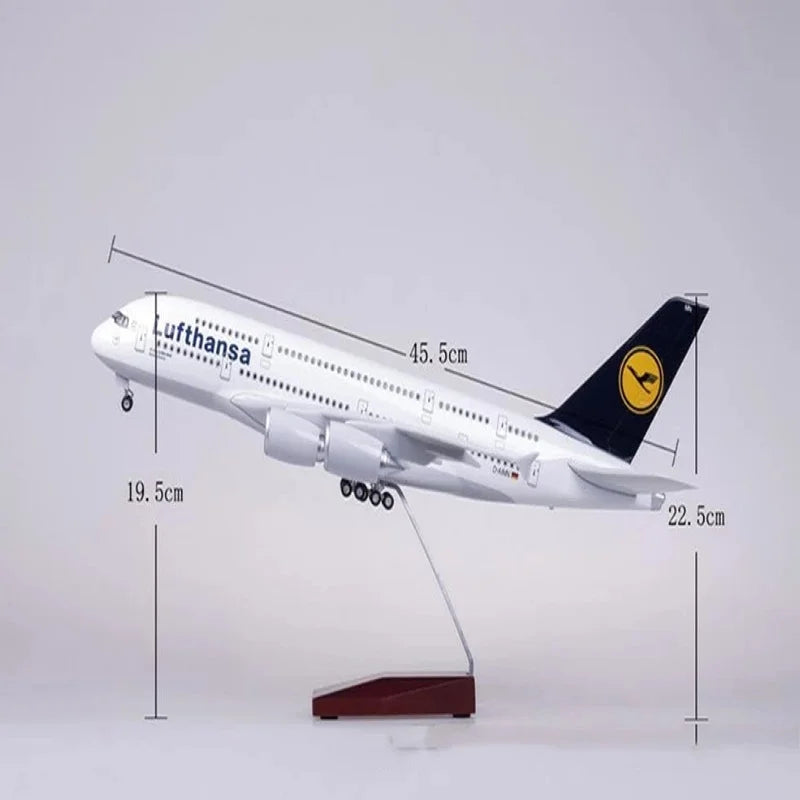 50.5cm 380 1:160 Model Airplane Lufthansa A380 Plane Models Diecast Airplanes  Large Resin Plane Model Airplane Kit Adults