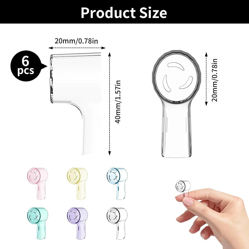 6Pcs Electric Toothbrush Head Cover Toothbrush Dustproof Covers Cap Compatible with Braun Oral B Replacement Heads and iO Series